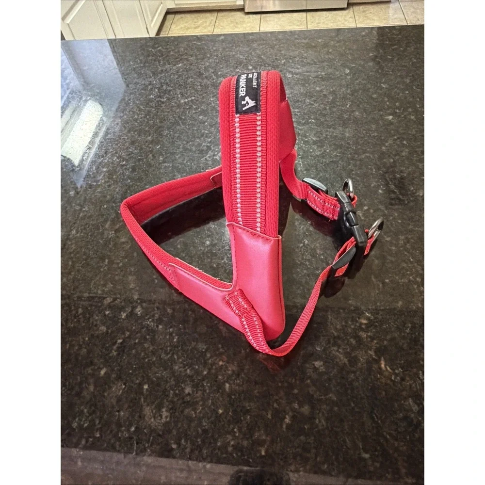 Red Padded Dog Head Collar for Gentle Control